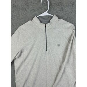 Coolibar Pullover Womens XL Ivory Quarter Zip UPF 50+ Sun Protection Long Sleeve